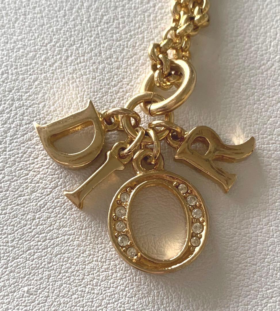 極美品 クリスチャンディオール CD ロゴ ゴールド ネックレス 刻印