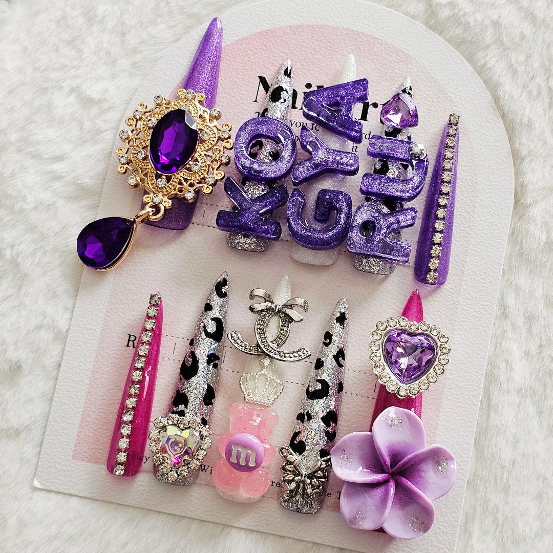 A34☆キッズネイルチップ KOGYARU コギャルネイル - メルカリ