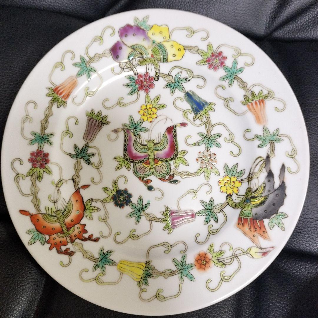 中国景徳鎮 陶磁器皿 お皿 食器 3枚セット アンティーク 中華 中国風