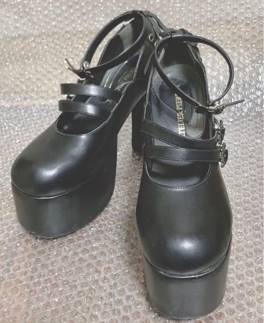 靴 ATELIER PIERROT ANTIQUE GOLD FRAME PUMPS