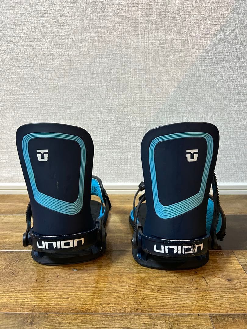 UNION スノーボードビンディング 黒/青