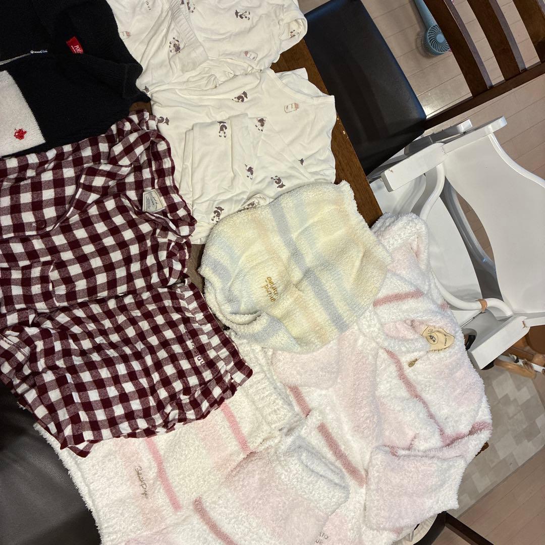 ジェラートピケ　パジャマセット チェック柄/ストライプ　正規品　本日値下げ