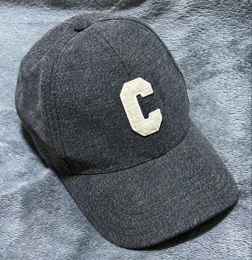 CELINE イニシャル ベースボールキャップ コットン グレー M 帽子