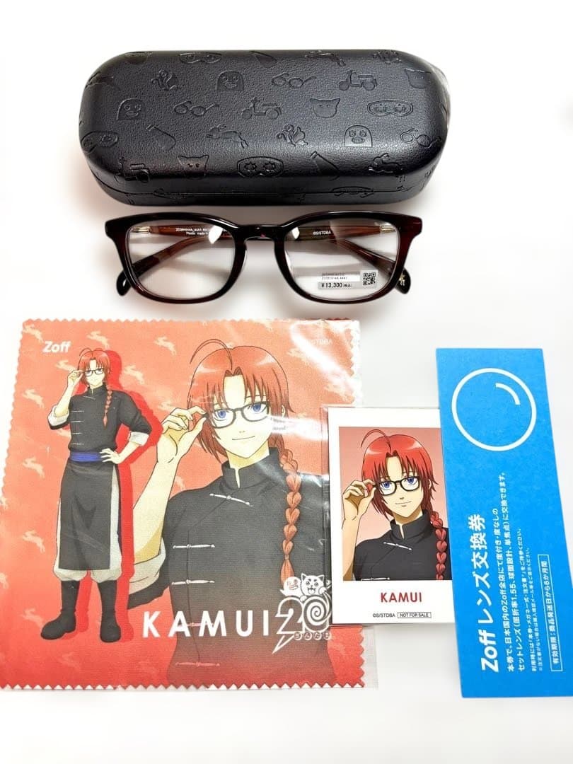 【新品・未使用】Zoff 銀魂 神威 モデル メガネ ウェリントン