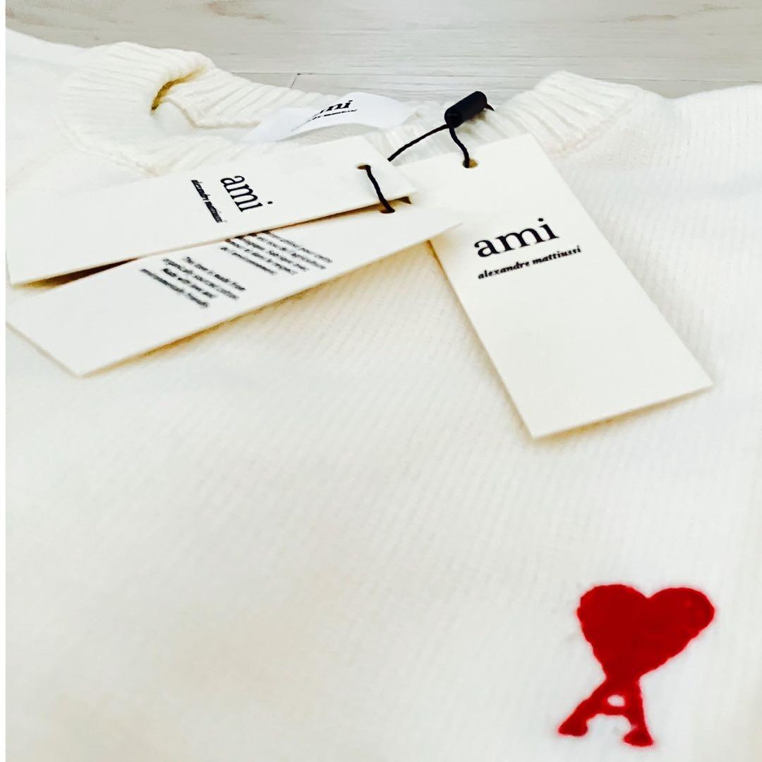 AmiParis クルーネックセーター 白 S】 - メルカリ