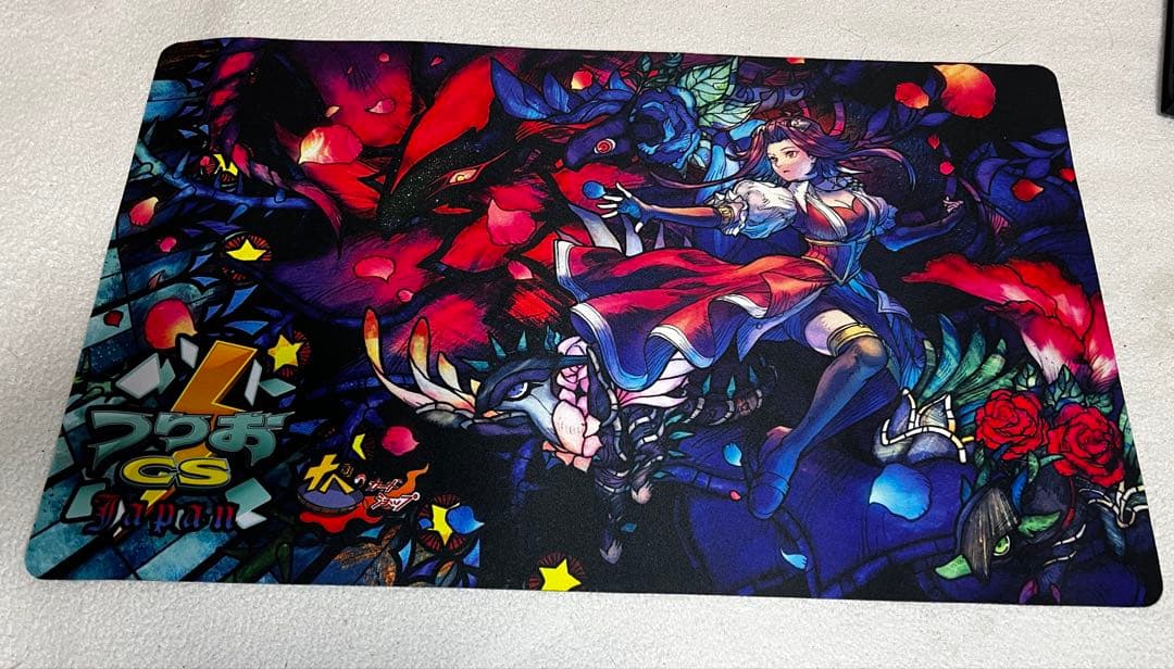 つりおCS プレイマット 十六夜アキ、ブラックローズ