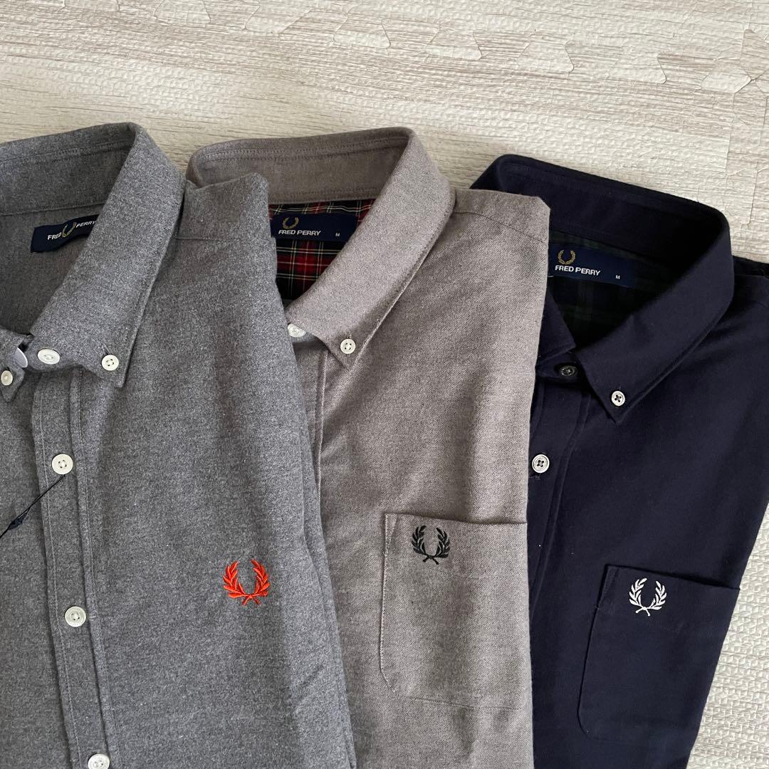 Fred Perry ボタンダウン シャツ 3枚セット 長袖 未使用品