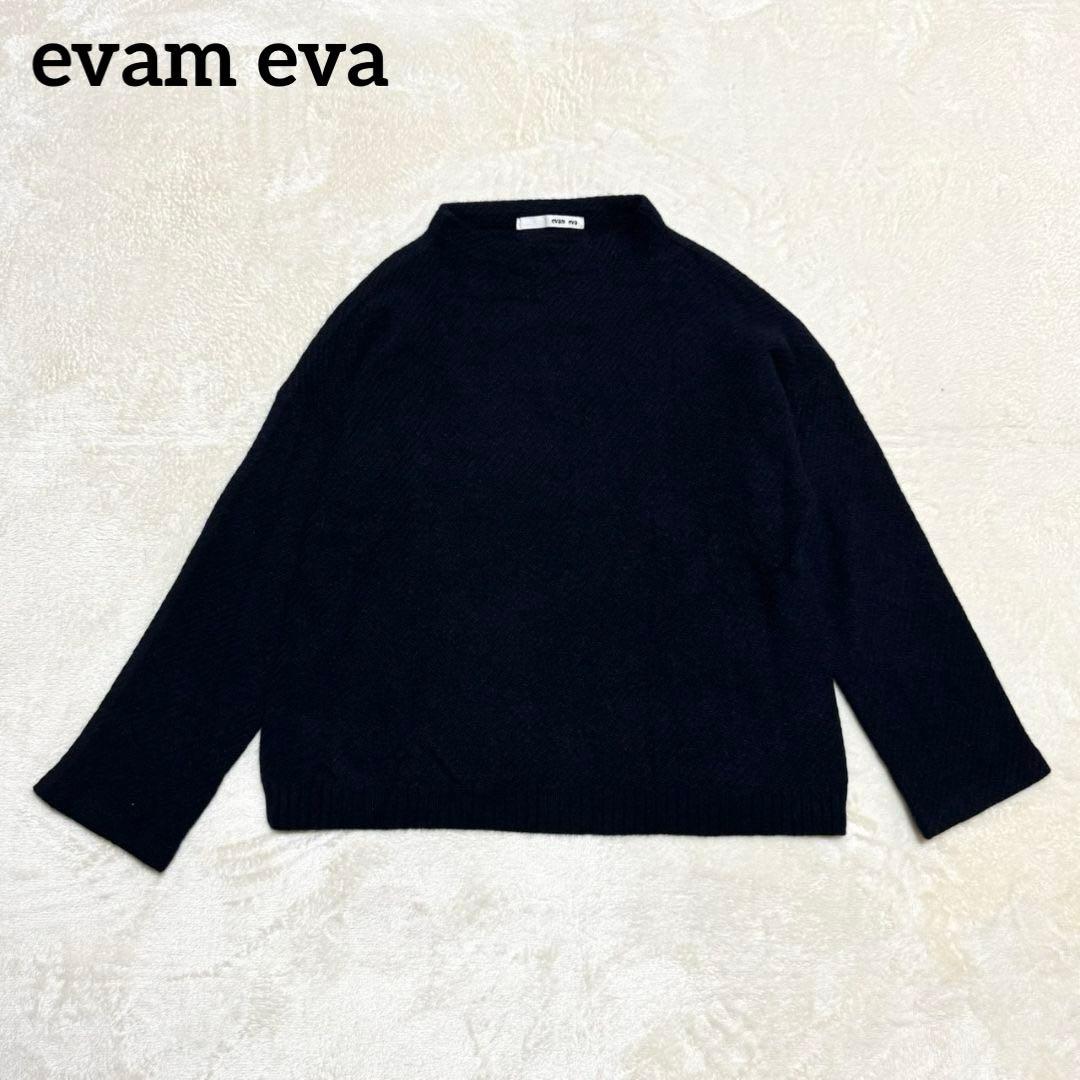 美品 evam eva 洗える ウールカシミヤ ボトルネック ニット