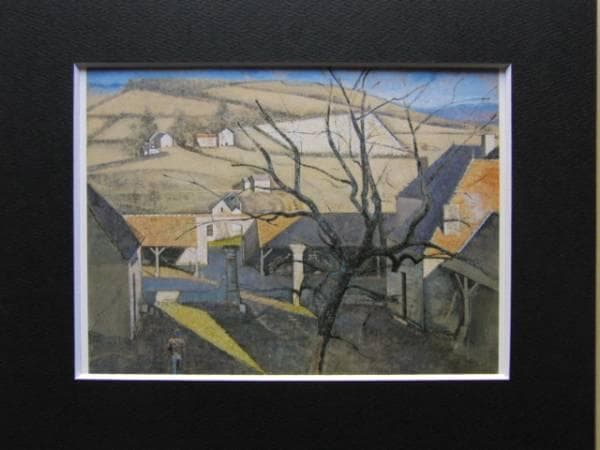 バルテュス、BALTHUS、樹のある大きな風景、希少な額装用画集より