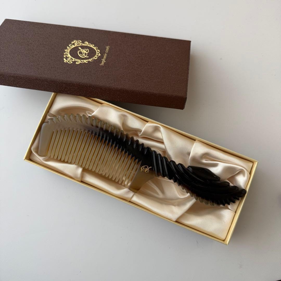 ステファニーコーム＊プレミアムアンバー＊オックスバッファロー＊櫛＊コーム