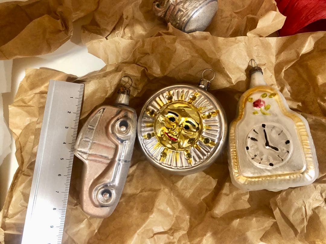 ドイツ製　クリスマスオーナメント　ガラスオーナメント　8点