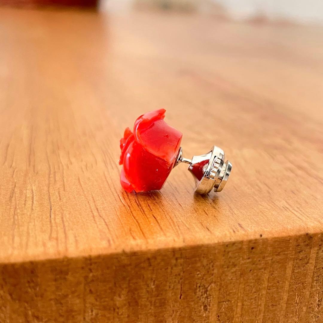 早い者勝ち‼︎‼︎最終の最終処分価格‼︎‼︎●入手困難●血赤珊瑚バラピンブローチ