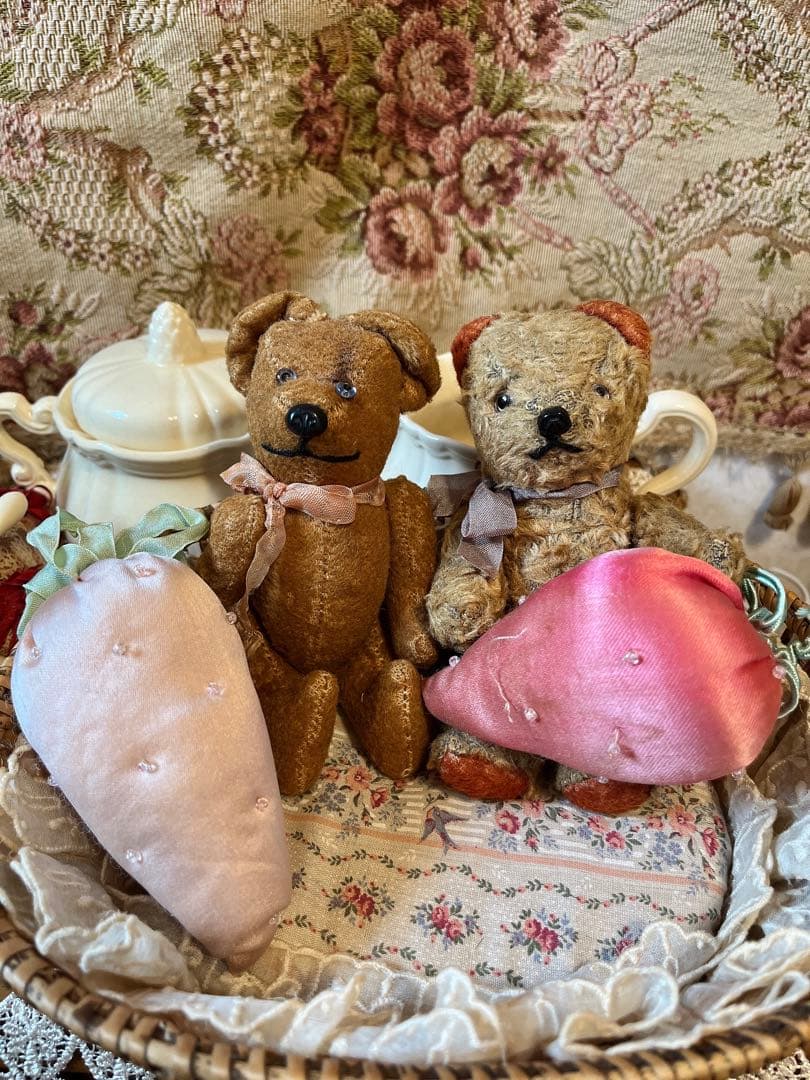 アンティークテディベア　フランス　ふたつセット