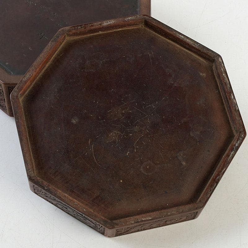 茶道具 唐木製 龍彫 八角香合 V 9507 - メルカリ