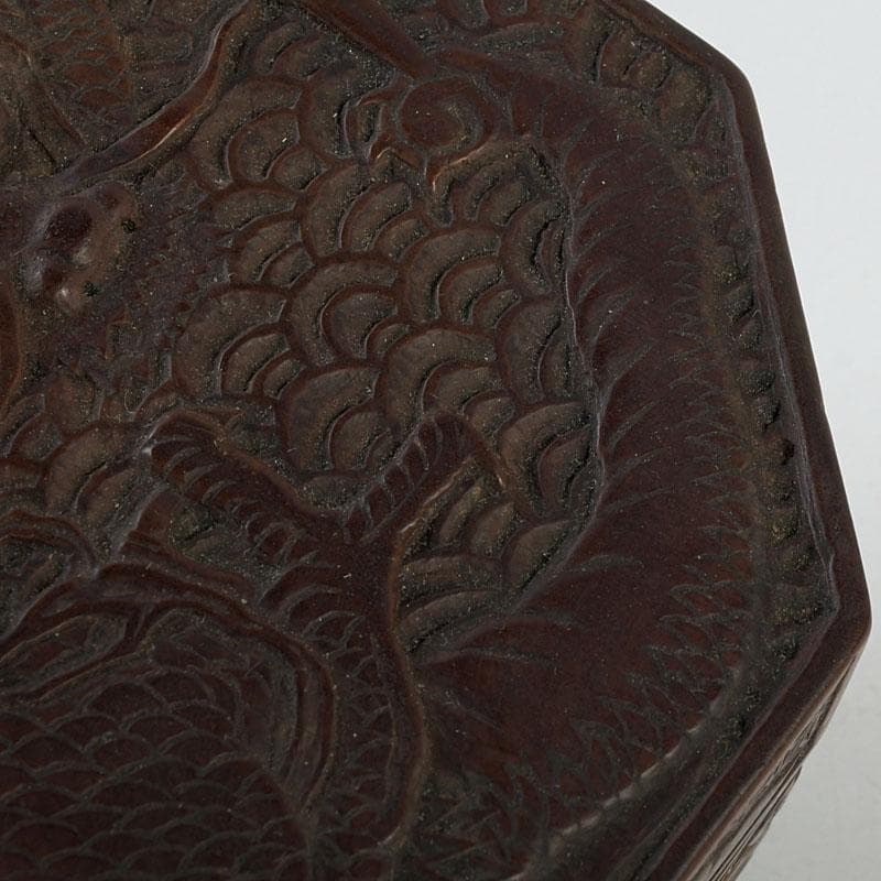 茶道具 唐木製 龍彫 八角香合 V 9507 - メルカリ