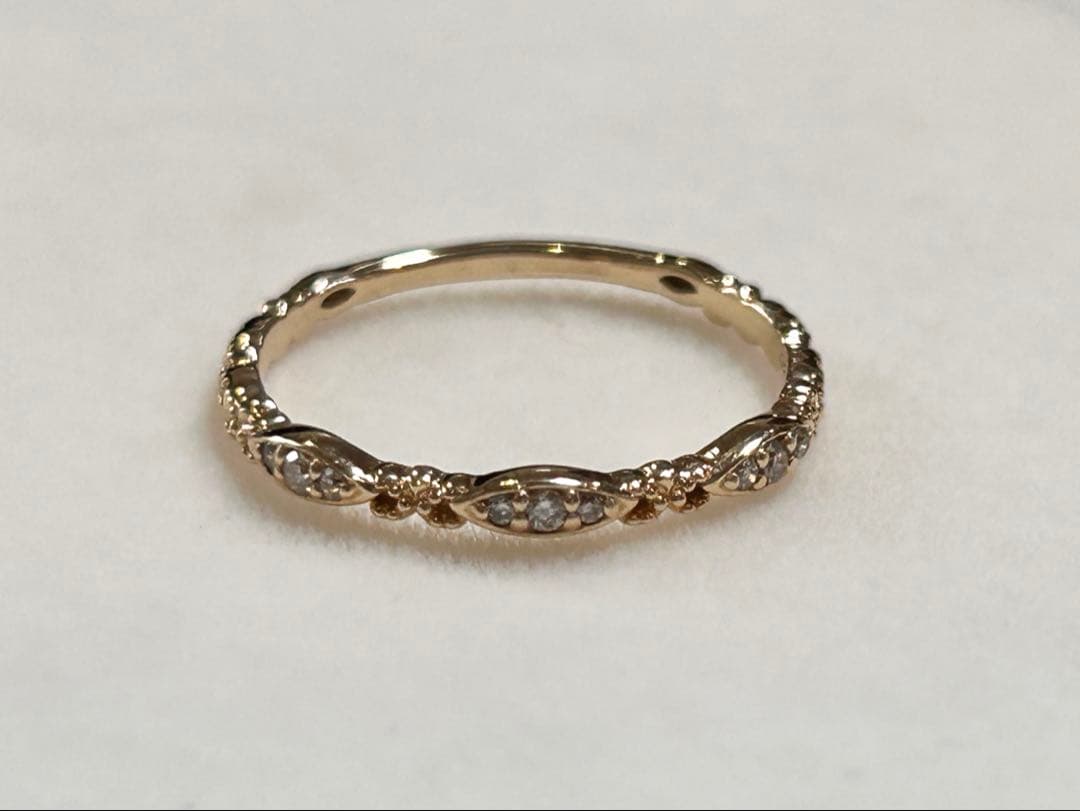 ゆ*ー様 ageteアガット K10YG 11号 ダイヤモンド カルムリング 販