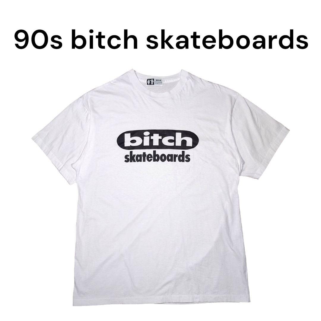 90s bitch skateboards ビッグプリントTシャツ ビッチ - メルカリ