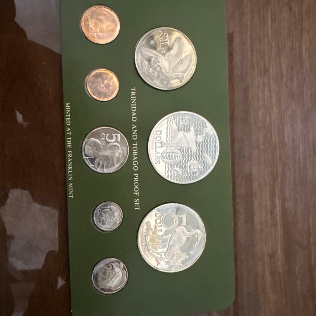 1975年 トリニダード・トバゴ プルーフ 8種セット【大型銀貨2枚含】 Yahoo!オークション -「トリニダード・トバゴ」(世界) (硬貨)の落札