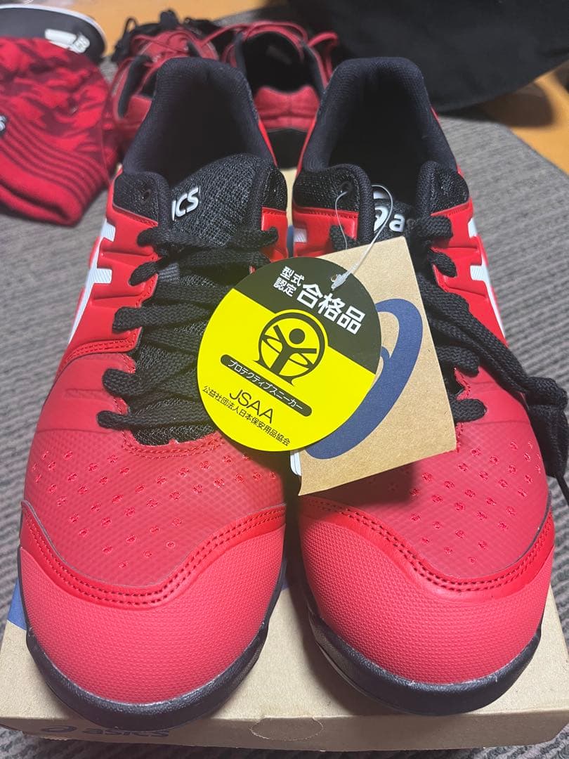 【新品未使用】アシックス安全靴 レッド 27.0 cm