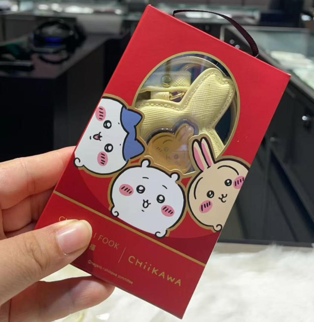 中国周大福限定chow tai fook 999足金24K うさぎ キーホルダー