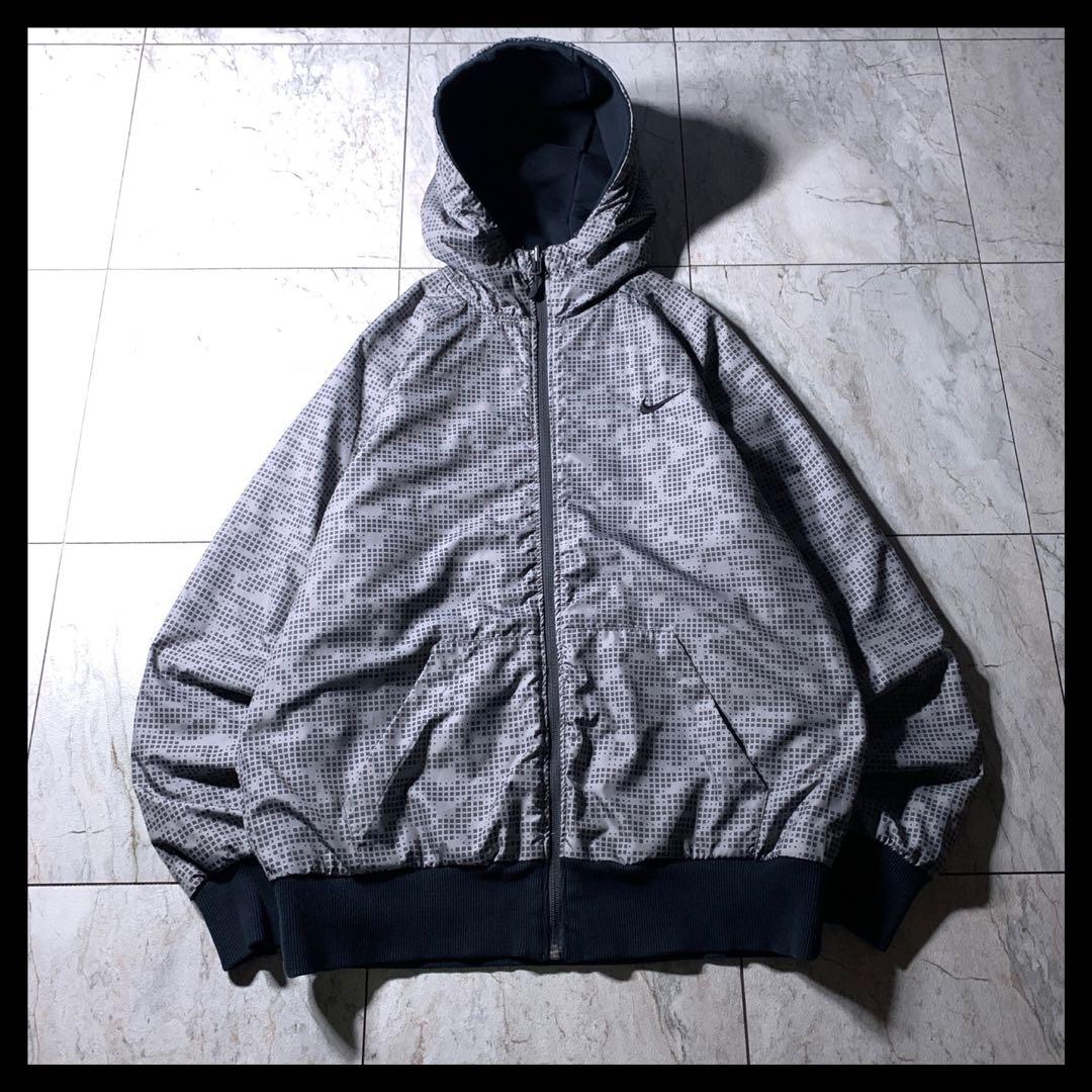 00s〜 NIKE リバーシブル ジップパーカー シェルジャケット デジカモ