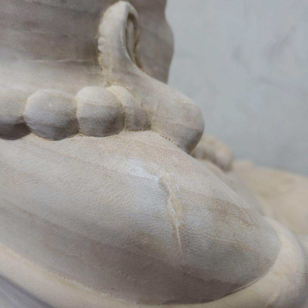 Bフライデー 縁起物 七福神楠材1木造り 特上彫り布袋座像☆満