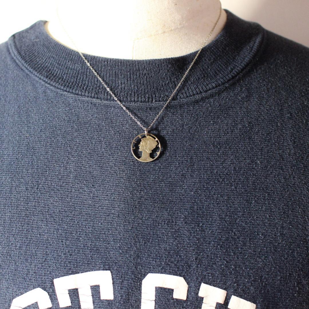 銀貨　10セント　　ネックレス　ペンダント　1941年アメリカ　ダイム