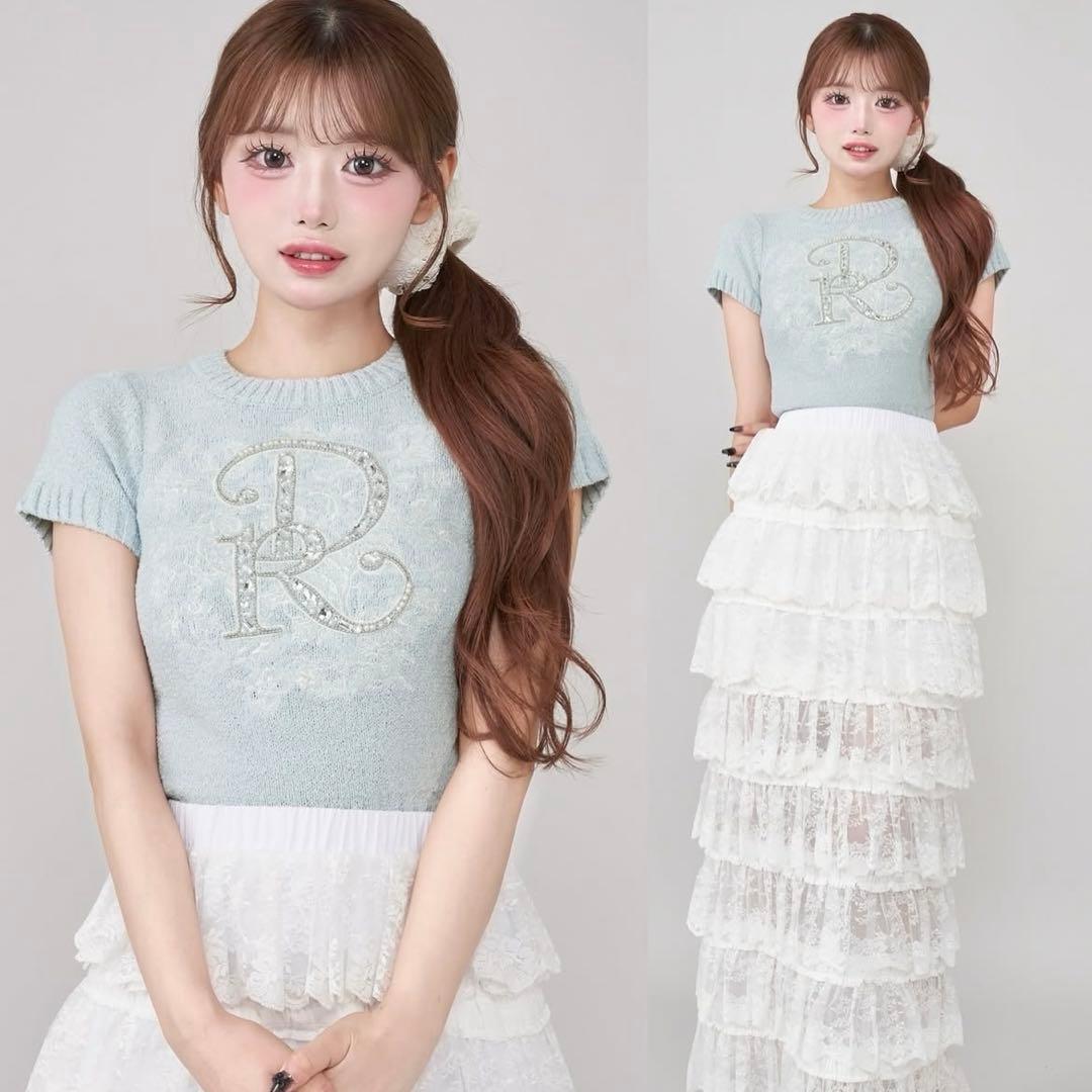 herlipto Pearl-Strap Frill Top Mサイズ