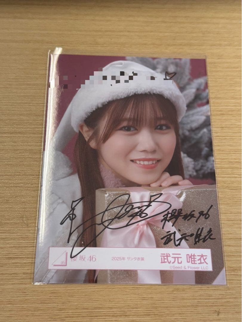 櫻坂46 直筆　生写真　武元唯衣　サンタ衣装　2025年　ヨリ　サイン 櫻坂46 井上梨名 2025年 サンタ衣装 チュウ 直筆サイン - メルカリ