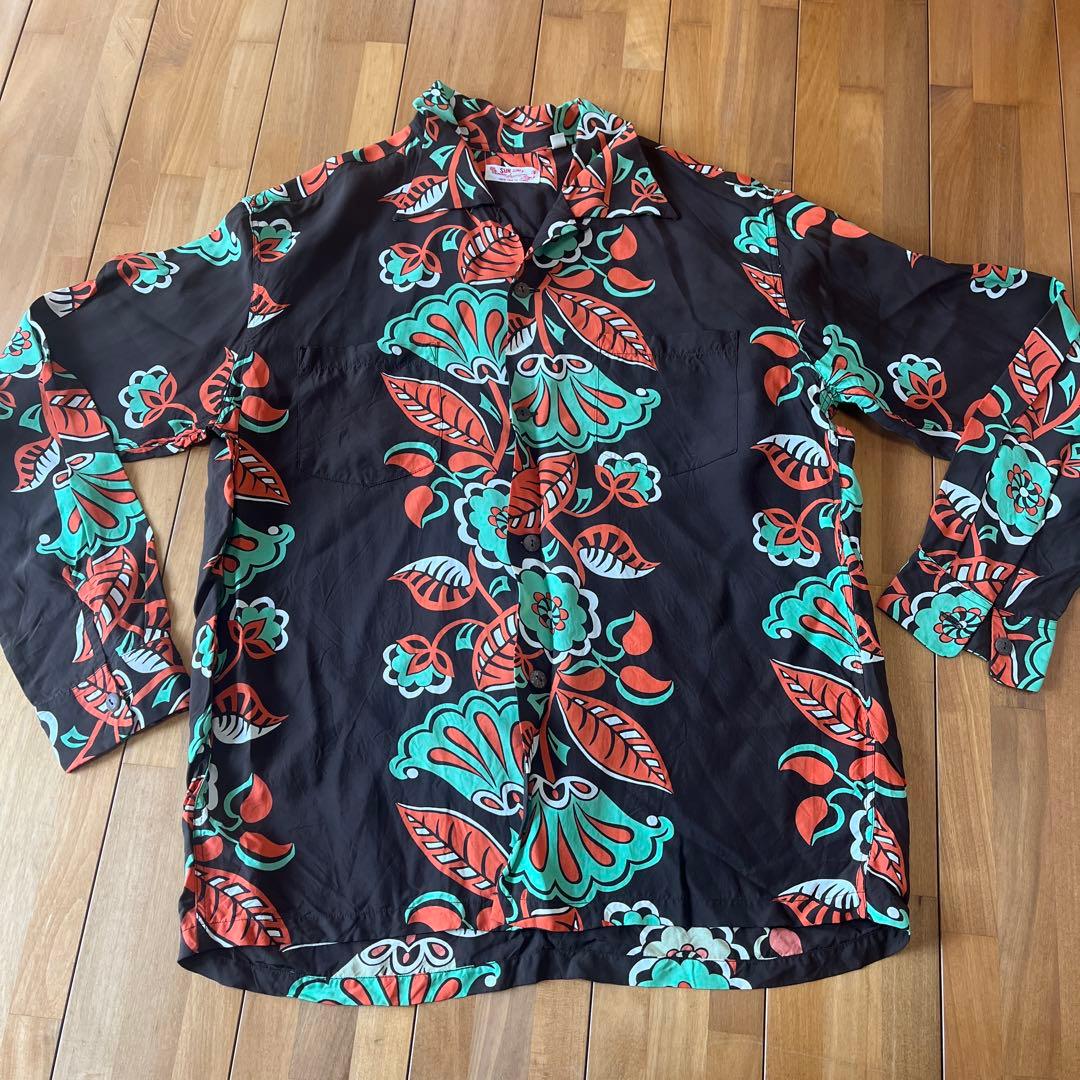 Sun Surf アロハシャツ　長袖　サイズL