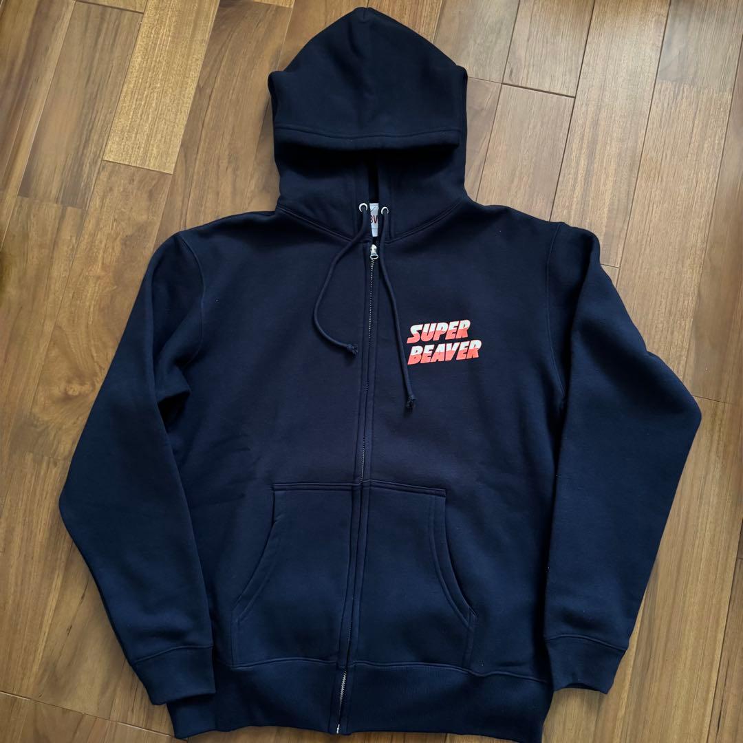 SUPER BEAVER 15th ANNIV ジップアップパーカー ネイビーL - メルカリ