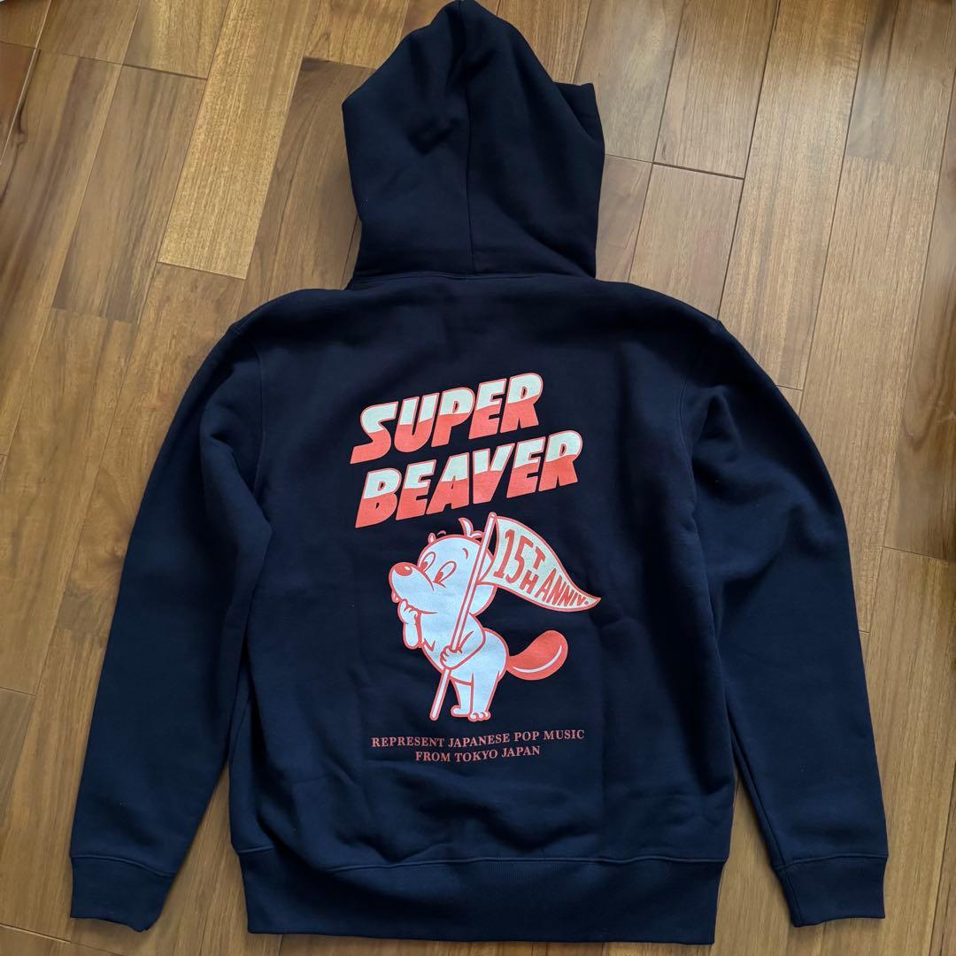 SUPER BEAVER 15th ANNIV ジップアップパーカー ネイビーL - メルカリ