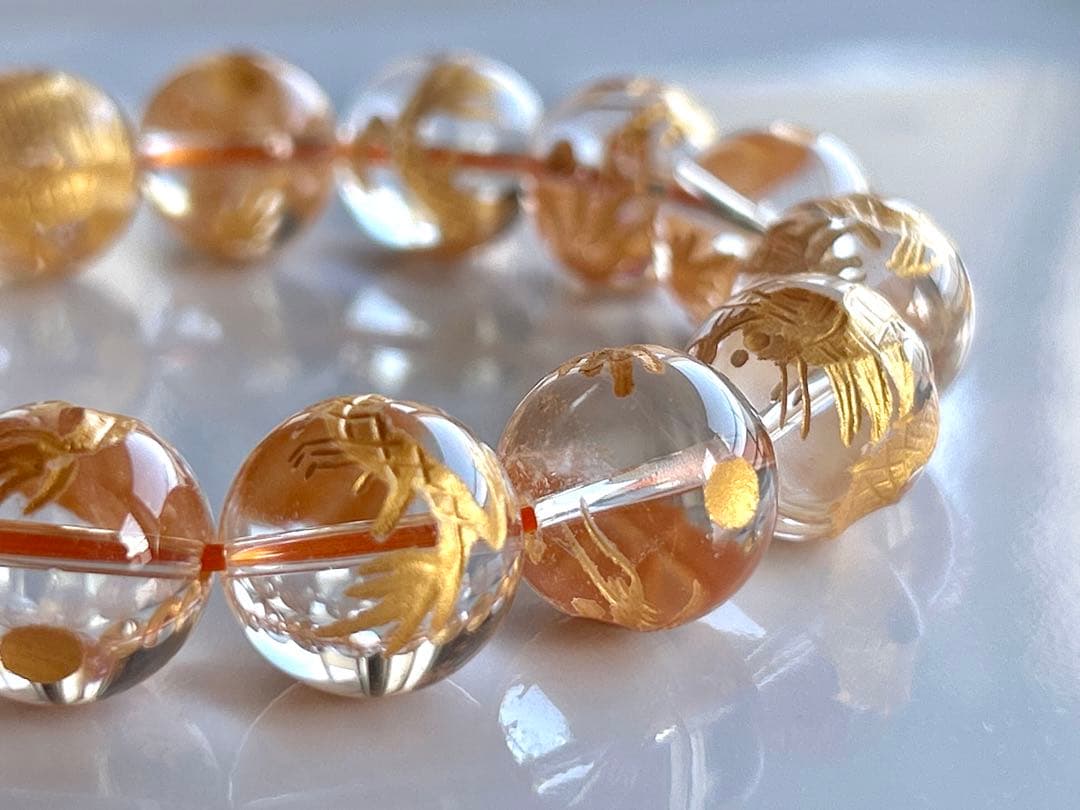✨二翼のパパ 様お取り置き分✨超美品✨ヒマラヤ水晶　ブレスレット✨龍