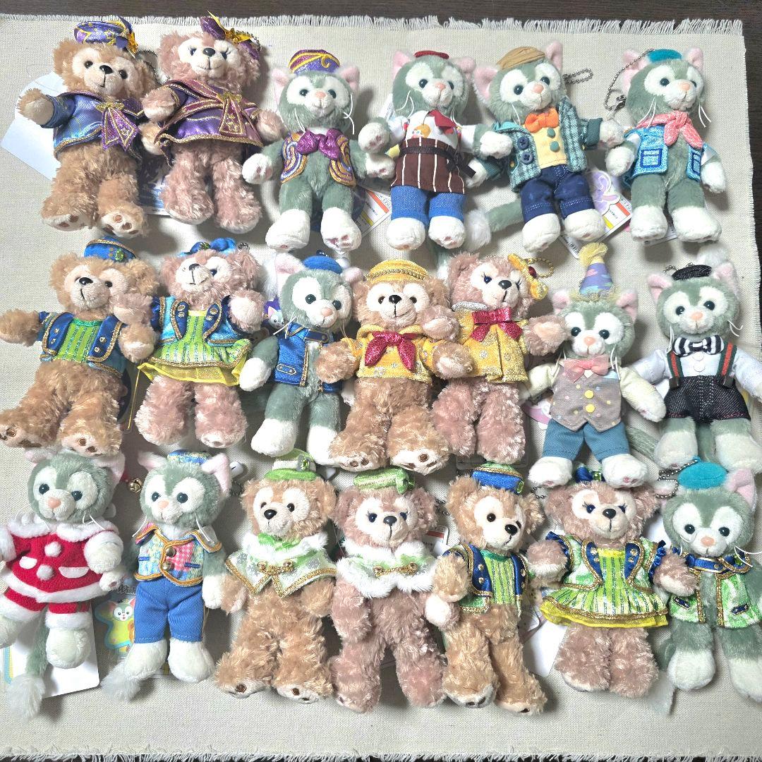 【バラ売り可】ダッフィー シェリーメイ ジェラトーニ ぬいぐるみバッジ 20体