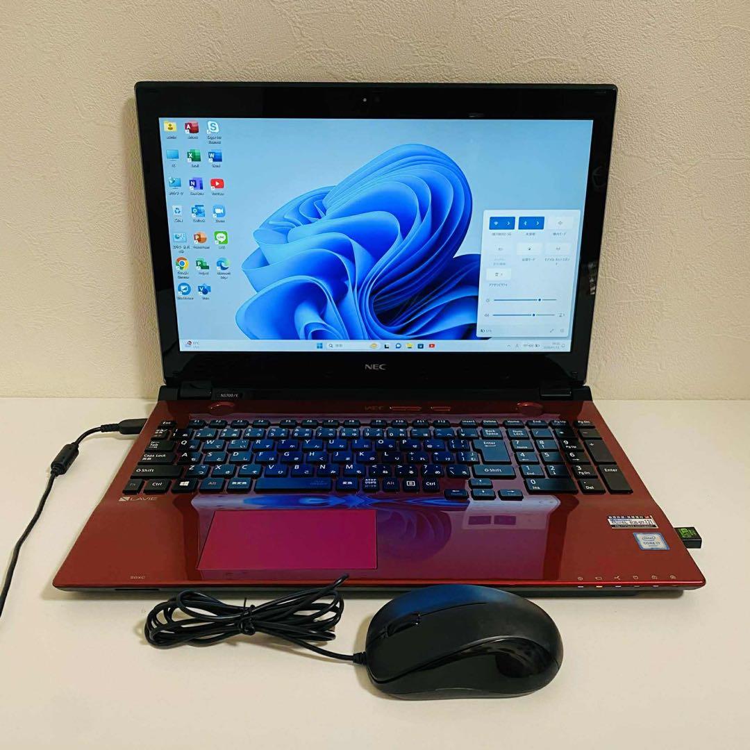 Y28 NECノートパソコン i7メモリ8G高速 Windows11オフィス付き