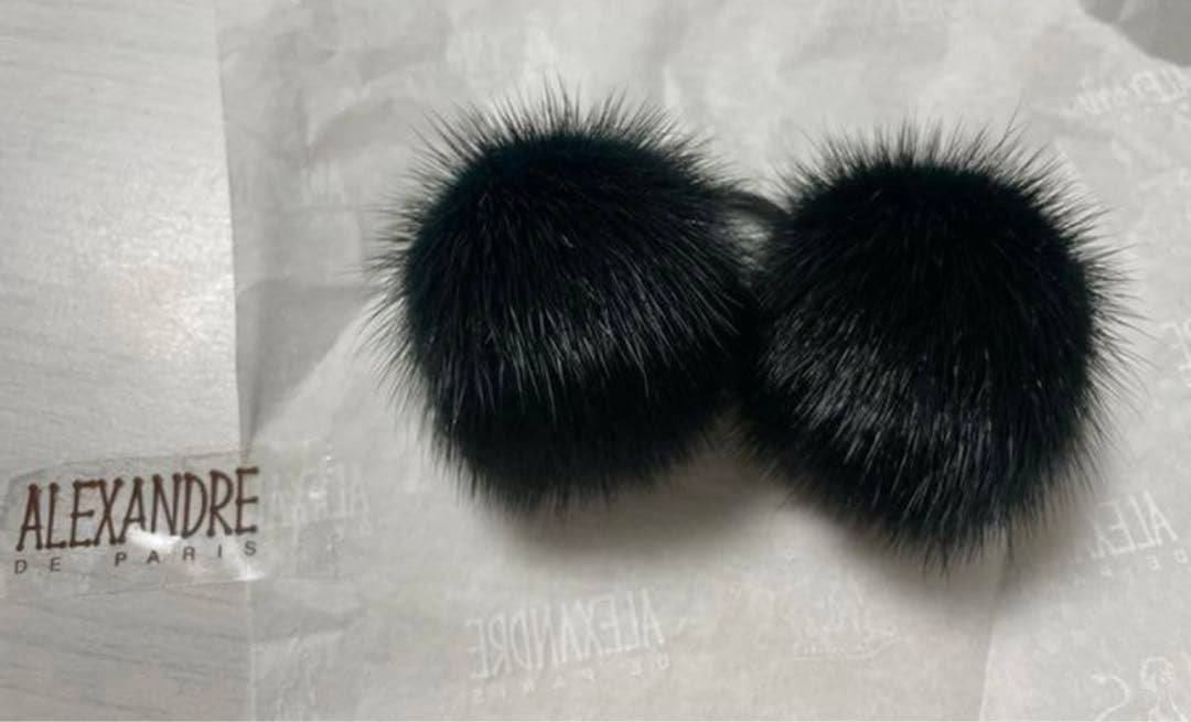 【新品未使用】アレクサンドルドゥパリ ヘアゴム ミンク黒