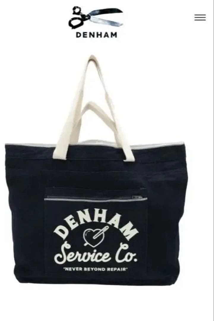 未使用2025今期新作DENHAMTOTEBAGRINSEネイビー完売品デンハム
