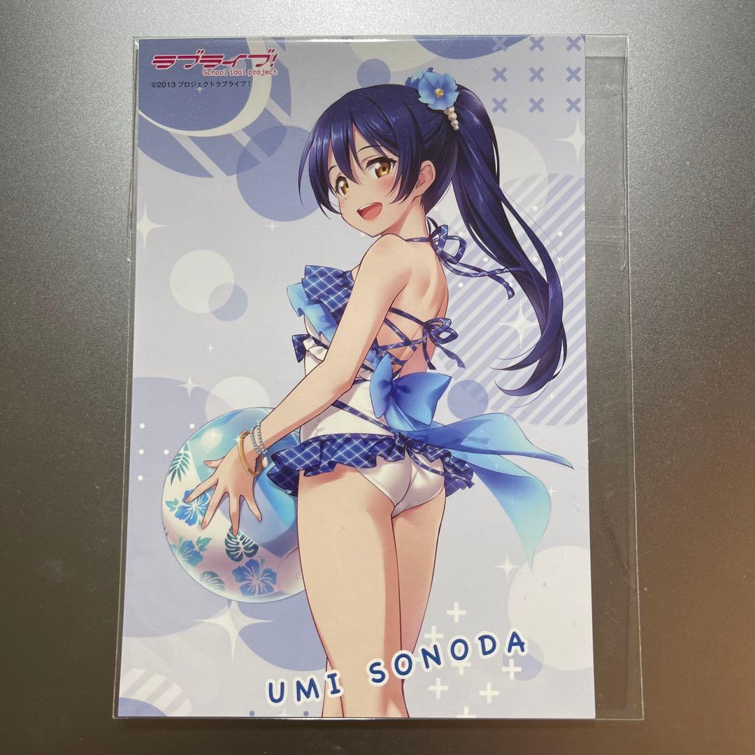 園田海未 ラブライブ μ's 特典 ポストカード くじ引き堂 水着 - メルカリ