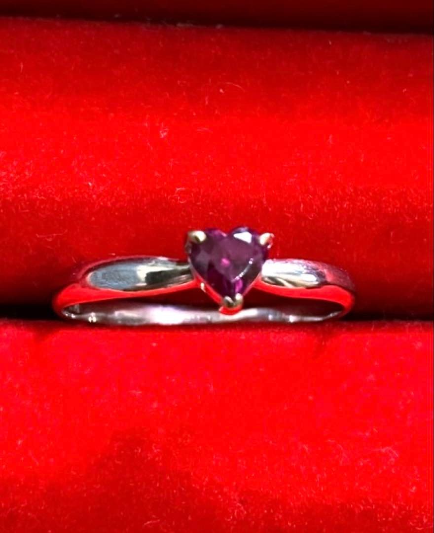 お値下げ！ハートが可愛いルビーリング　ジュエリーマキ　ホワイトゴールド