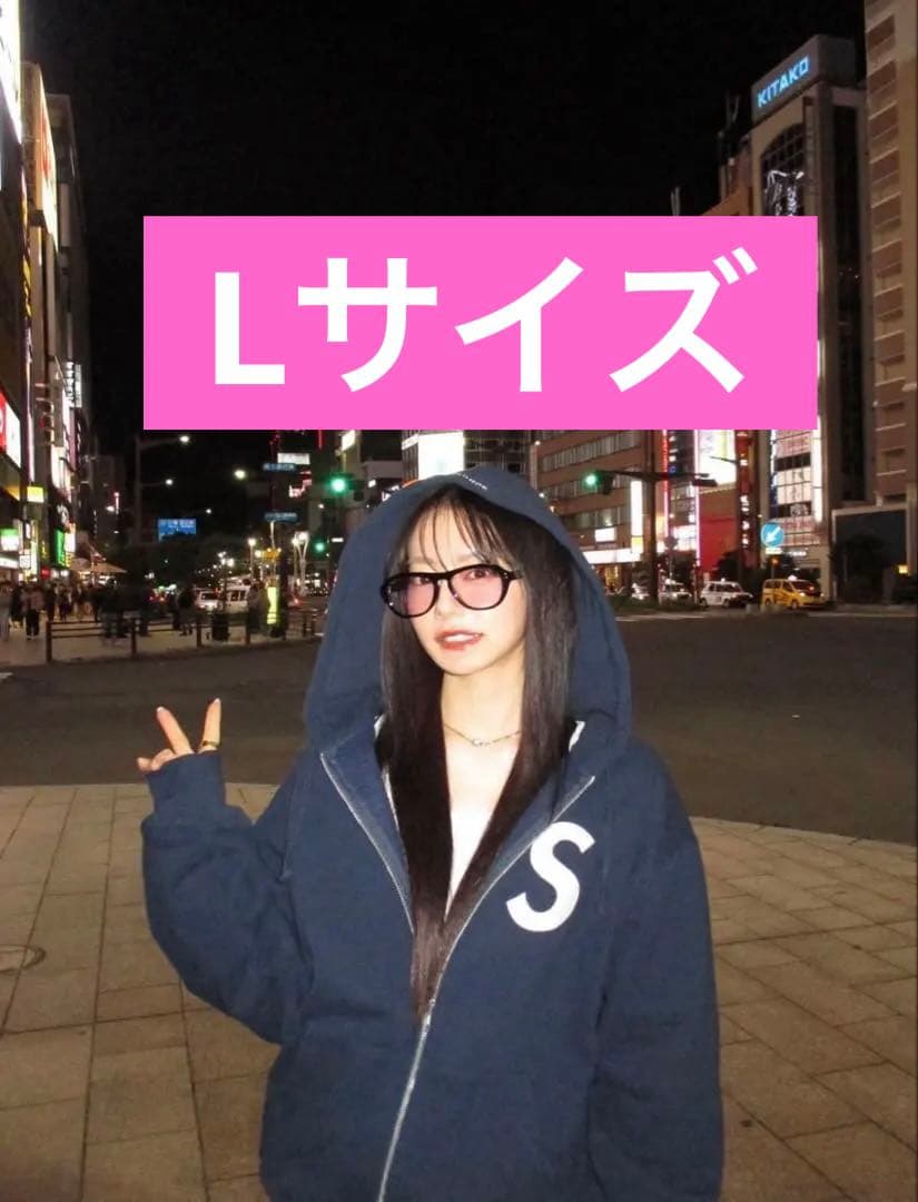 supreme Sロゴ ジップパーカー