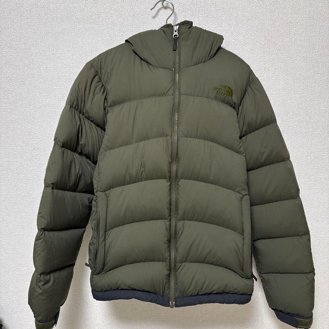 THE NORTH FACE フード付きダウンジャケット オリーブグリーン