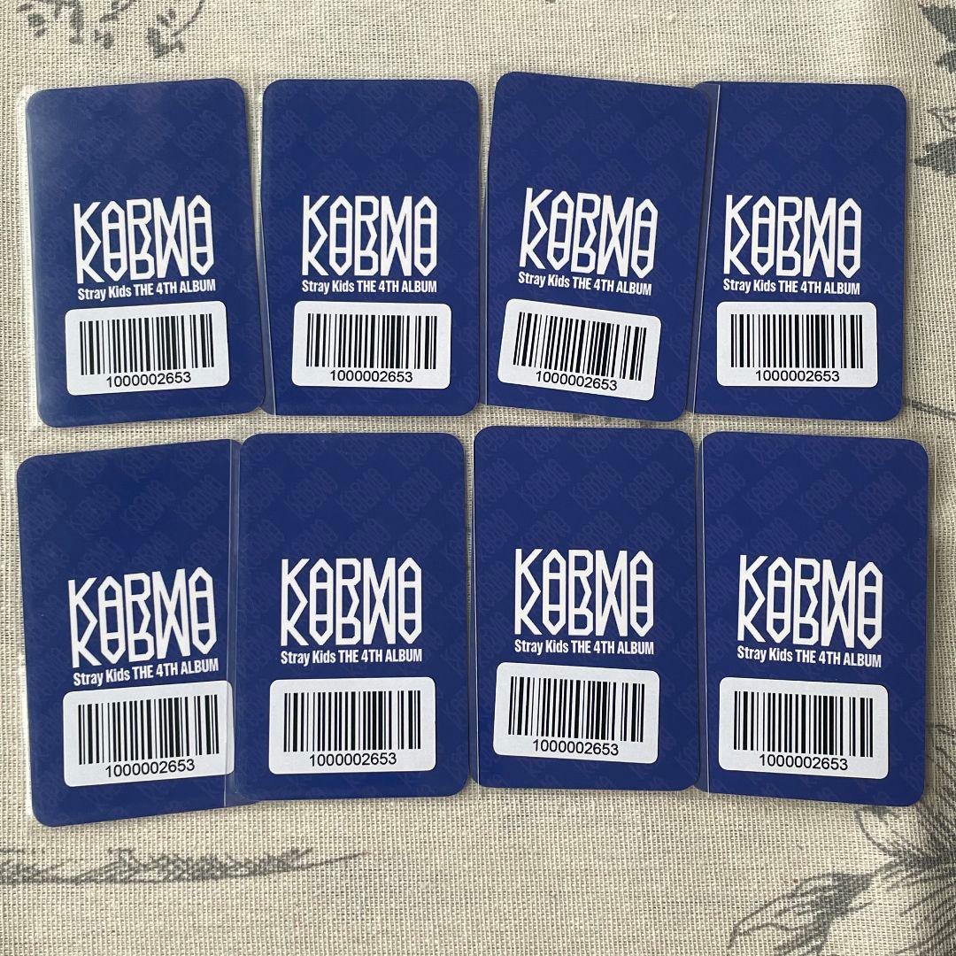 Stray kids 全員8枚 KARMA FANS トレカ スキズ 購入特典 - メルカリ