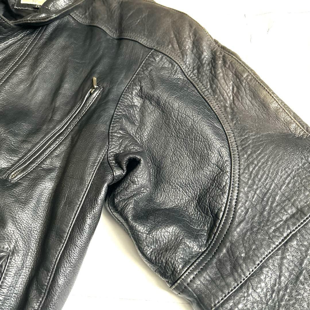 90sヴィンテージELITEラムレザーブルゾンボンバージャケット山羊牛革