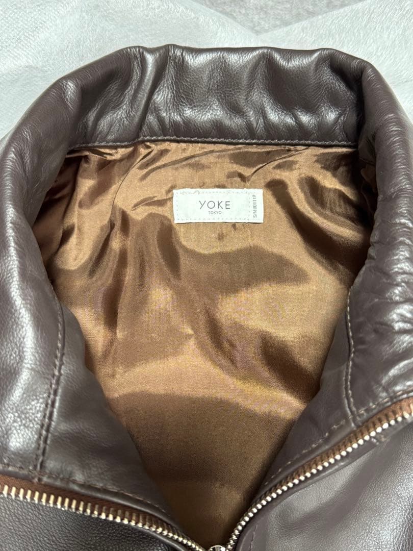 YOKE Carf Leather Truck Jacket Brown - メルカリ