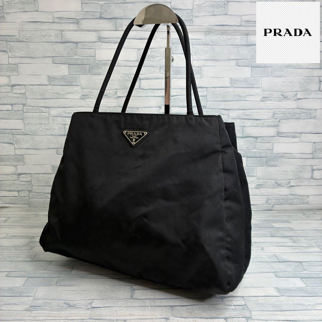 美品　155 PRADA プラダ　ハンドバッグ　トートバッグ　ブラック　qj4