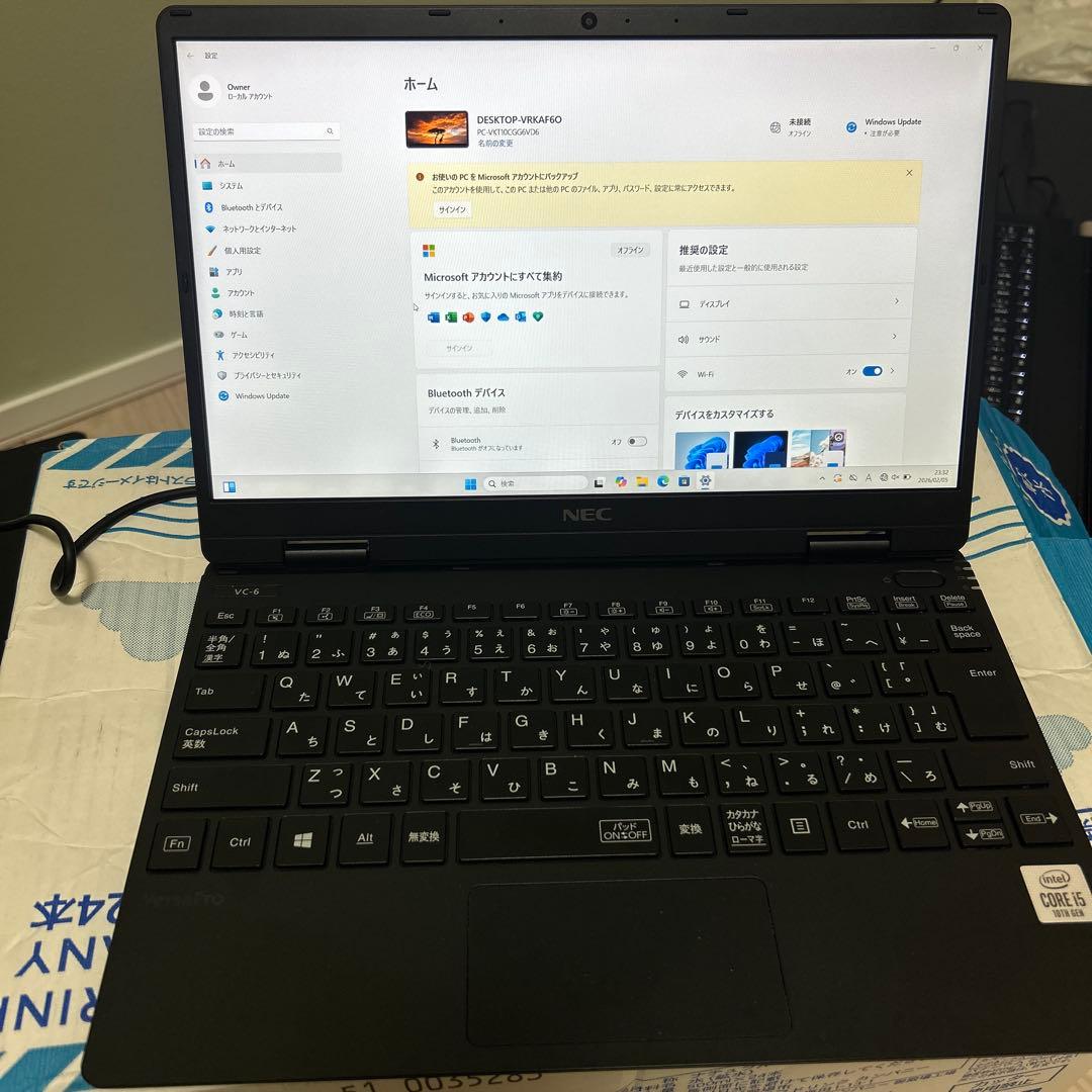 NEC VJ4 フルHD ノートPC