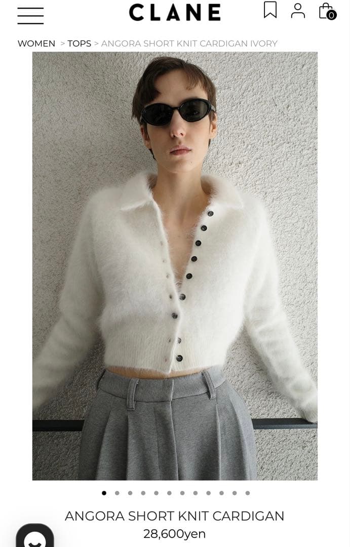 新品‼️CLANE ANGORA SHORT KNIT CARDIGAN