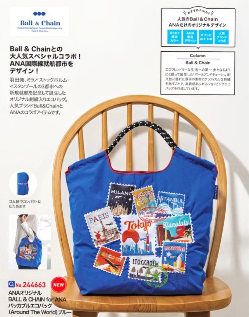 【新品　未使用】BALL & CHAIN for ANA機内販売　エコバック