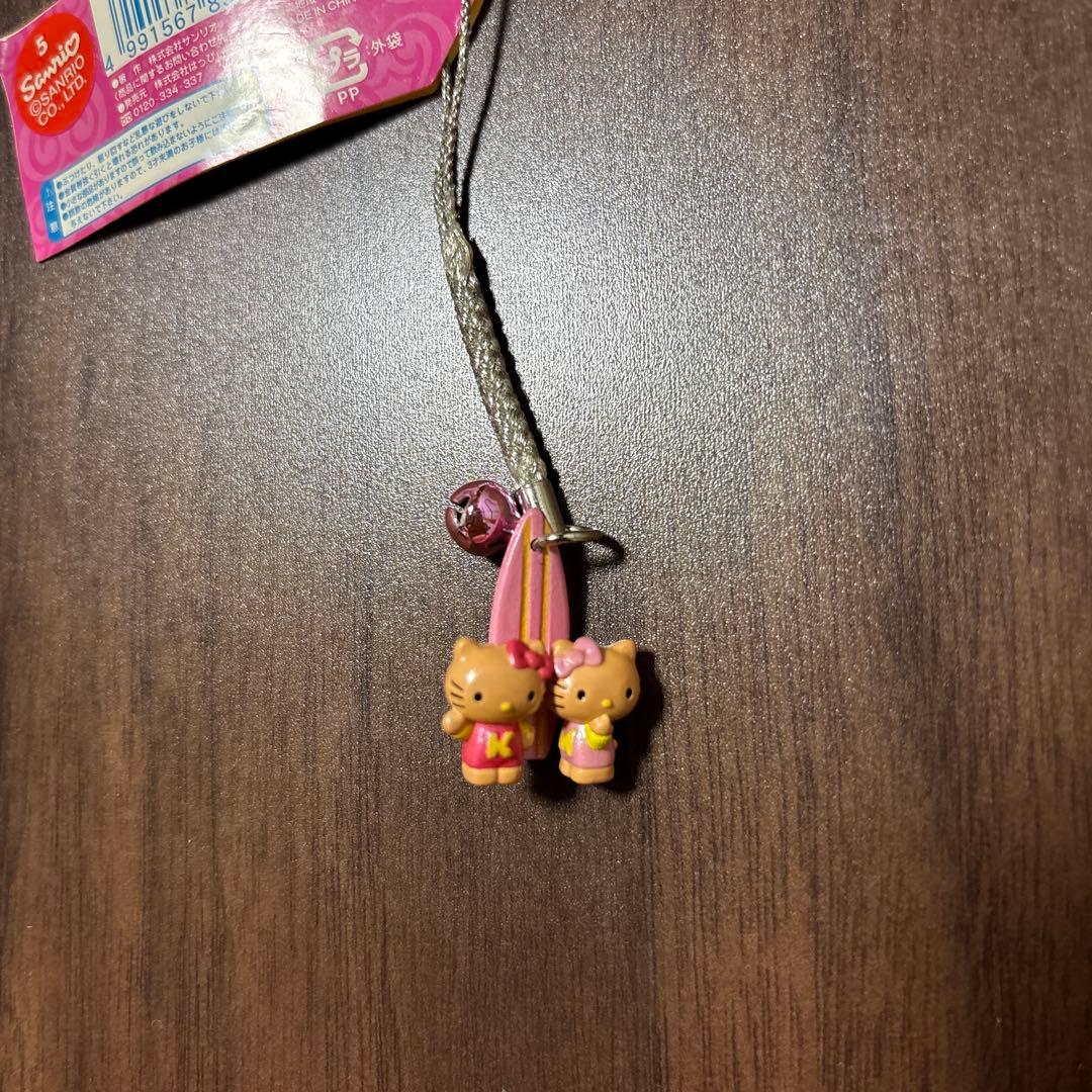 日焼けキティ&ミミィ ストラップ サーフィン 根付け 新品未使用品