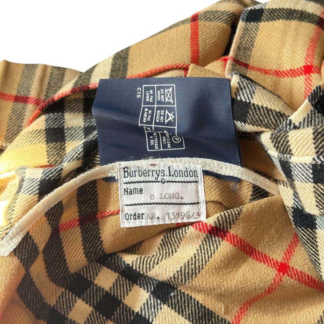Burberry バーバリー ノバチェック プリーツスカート ロング 牛革